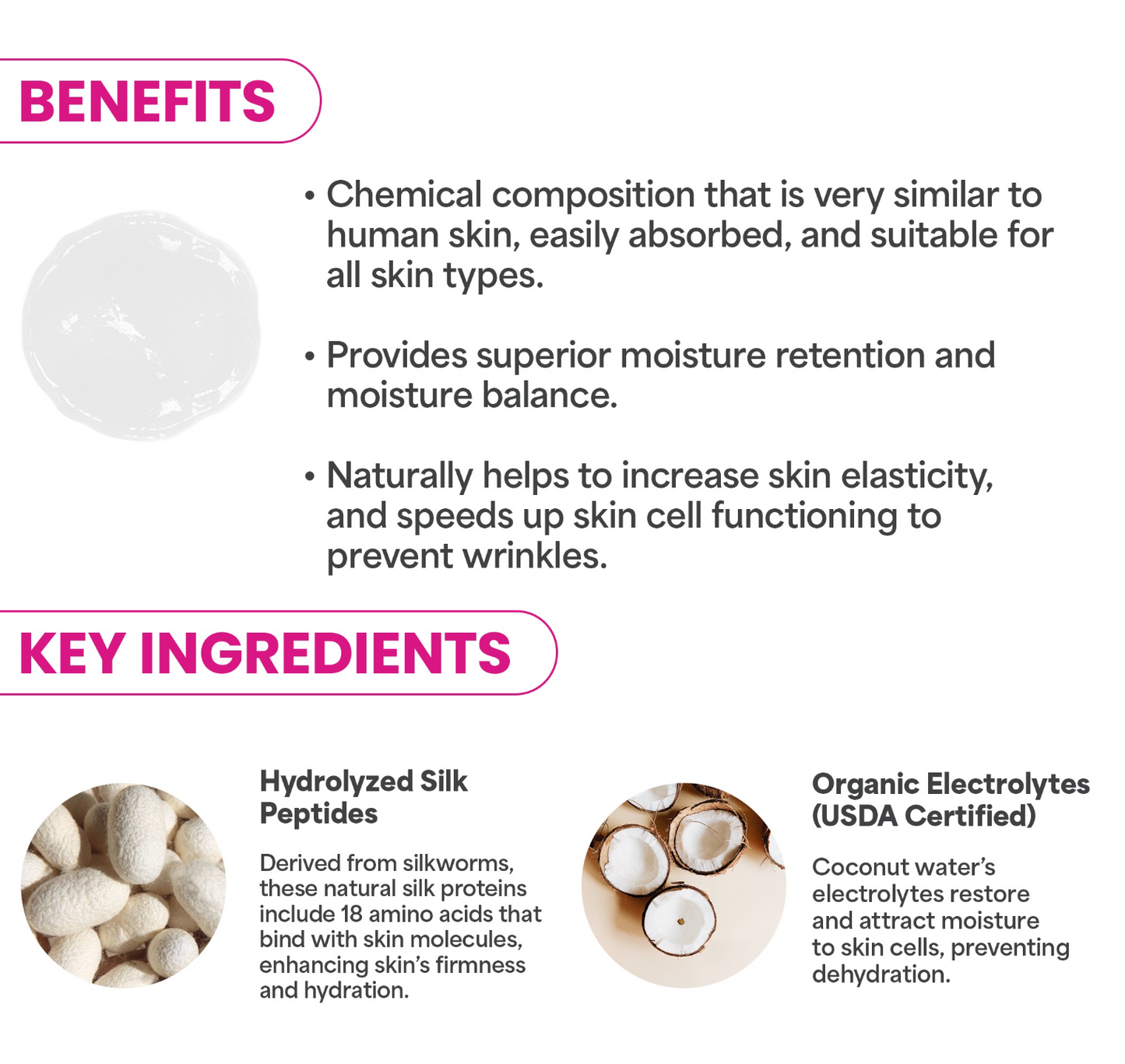 Silk Cocoon Peptide | Professional Hydrojelly® Mask